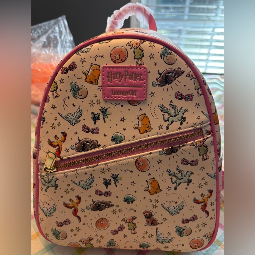Loungefly Cream and Pink Harry Potter Backpack